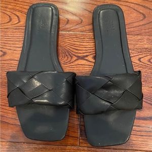 Black Slide Sandals